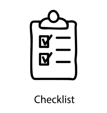 Satır vektöründeki denetim listesi simgesi