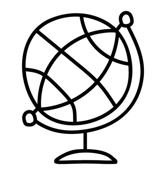 Ikon Globe Linje Design — Stock vektor