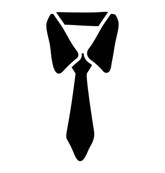 Collare Cravatta Isolato Sfondo Bianco — Vettoriale Stock