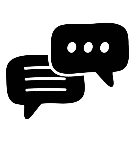 Icono Chat Aislado Sobre Fondo Blanco — Vector de stock