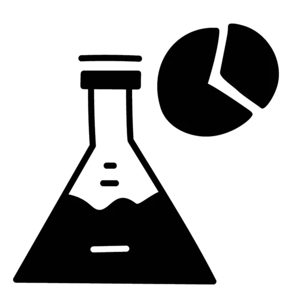 Ikona Chemického Grafu Návrhu Glyfů — Stockový vektor