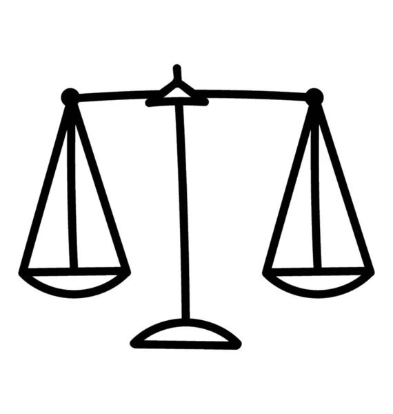 Icono Línea Del Derecho Justicia Global — Vector de stock