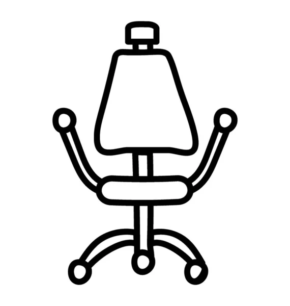 Bürostuhl Symbol Isoliert Auf Weißem Hintergrund — Stockvektor