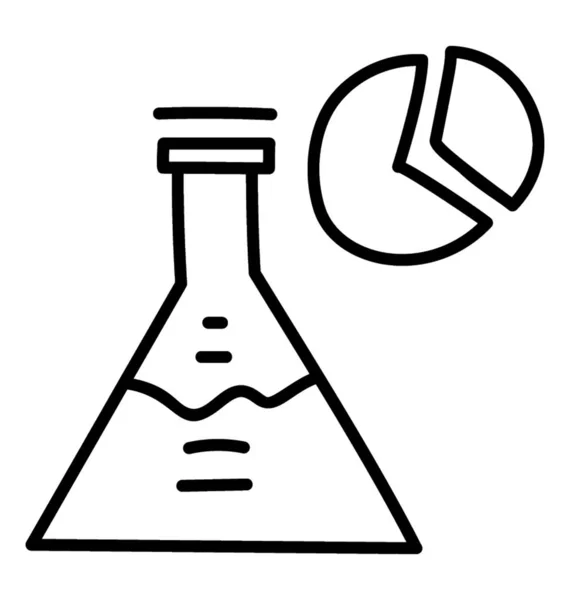 Ikona Chemického Grafu Návrhu Čáry — Stockový vektor