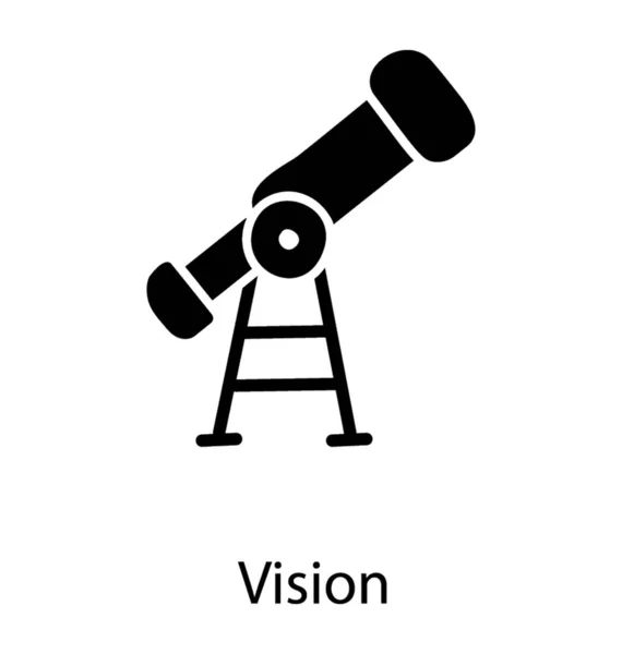 Teleskop Optisches Instrument Symbol — Stockvektor