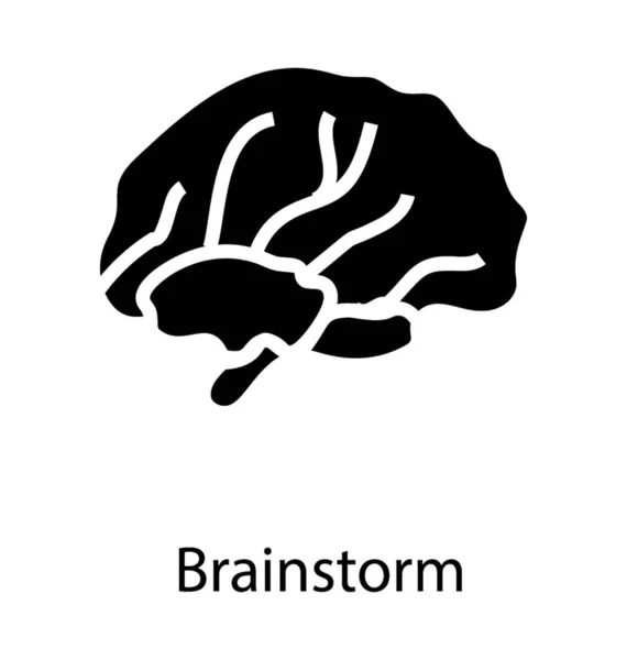 Solidna Konstrukcja Ikony Burzy Mózgów — Wektor stockowy