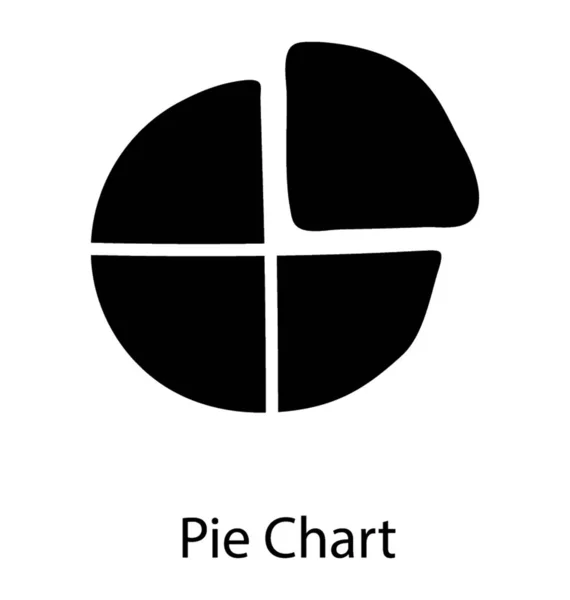 Иконка Круговой Диаграммы Заполненном Дизайне — стоковый вектор