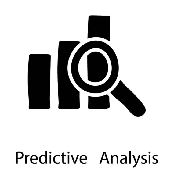 Diseño Rellenado Del Icono Análisis Datos — Archivo Imágenes Vectoriales