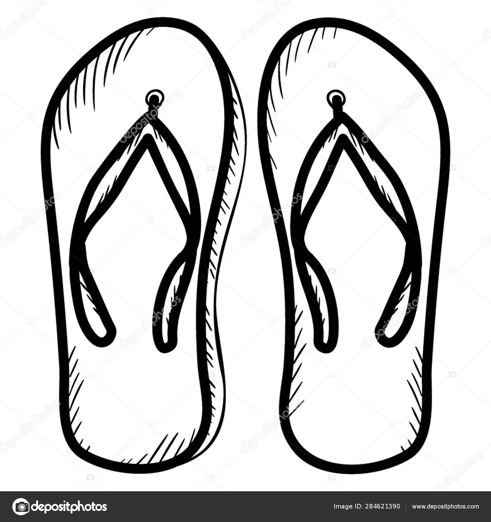 Flip Flop Icon Doodle Vector Stock Illustration by ©vectorspoint #284621390