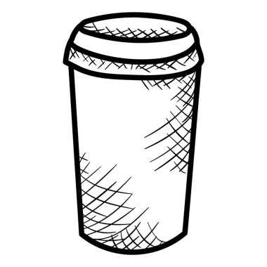 Doodle vektörİçecek cam simgesi 