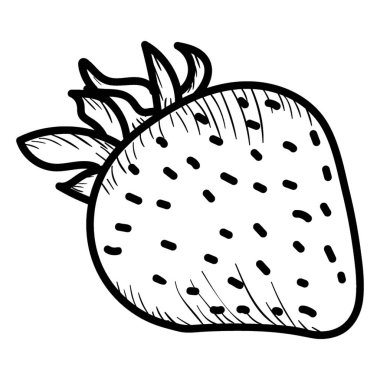 Beyaz arkaplanda izole edilmiş çilek simgesi 