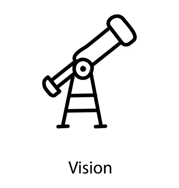 望远镜 光学仪器图标 — 图库矢量图片