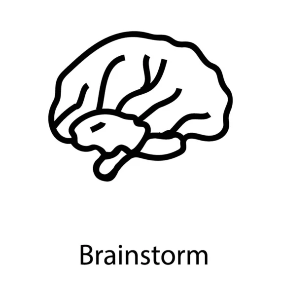 Дизайн Лінії Піктограми Мозкового Штурму — стоковий вектор