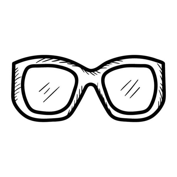 Ikona Sluneční Brýle Doodle Vektoru — Stockový vektor