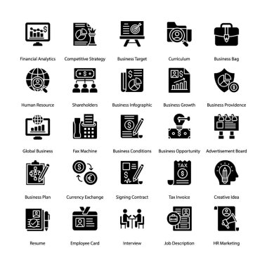 İş ve İk katı simgeler seti tasarım projenizi daha çekici hale getirmek için burada. Kullanılabilir vektörler simgesi kullanımı kolay. Şimdi tutun! 