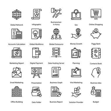 İş ve İk hattı simgeleri paketi tasarım projenizi daha çekici hale getirmek için burada. Kullanılabilir vektörler simgesi kullanımı kolay. Şimdi tutun! 