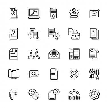 Burada 25 visulas oluşan iş devam simgeleri bir pakettir. Benzersiz görseller ile editable simgeler kapmak için mükemmel bir açılan.