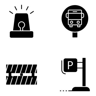 Trafik glyph vektörleri paketi, yaklaşan tasarım projeniz için burada. Editable vektörler kapma değer. İhtiyaçlarınıza uyacak şekilde indirin.