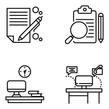 İşyeri simgeleri paketi burada çizgi tasarım 30 vektörler oluşan.grab bu düzenlenebilir paketi.