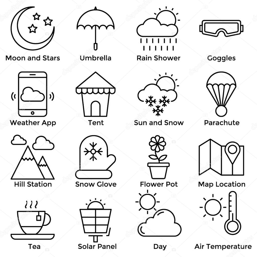 Get your best and stunning weather line icons set to enchant your project. Exclusively designed vectors are easy to use just because of their editable quality. Hold it now!
