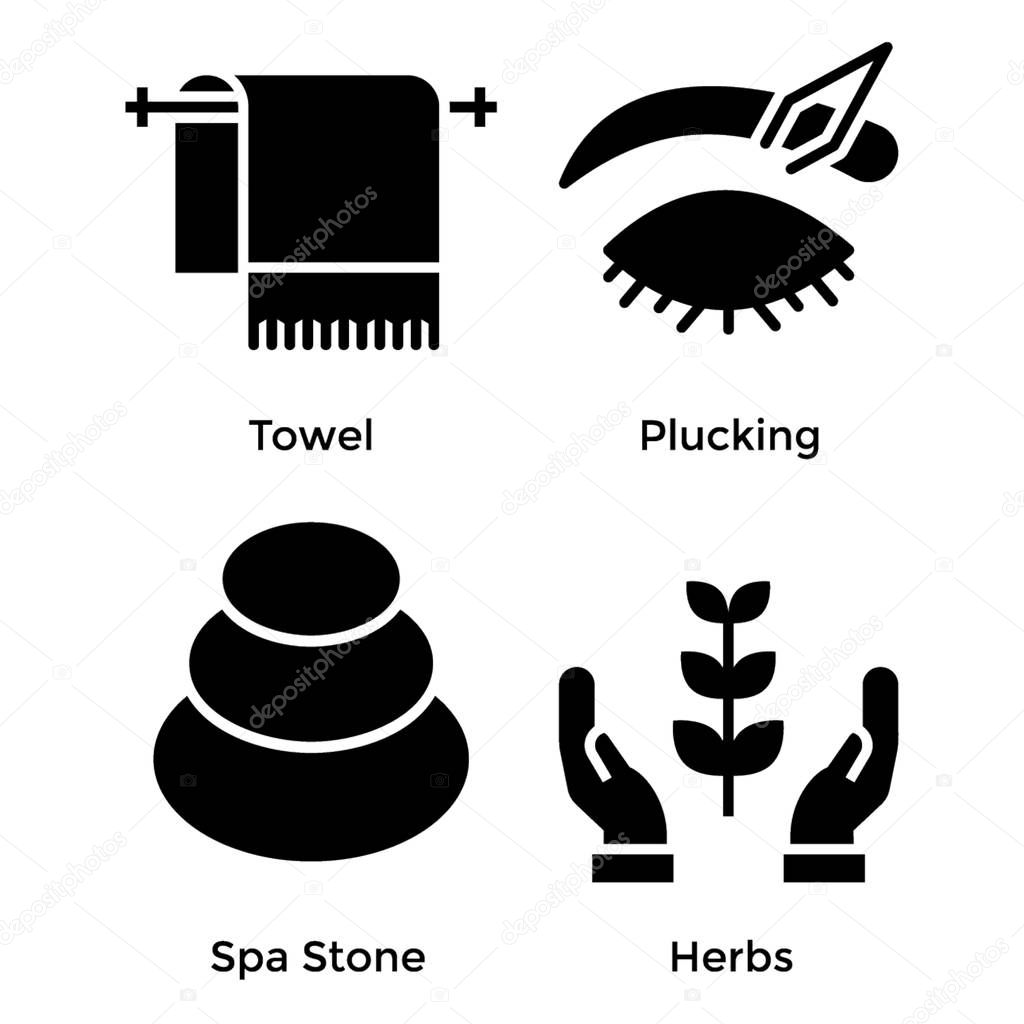 Here we have salon services glyph icons pack having beauty and fashion related vectors in editable style. Grab it now. 