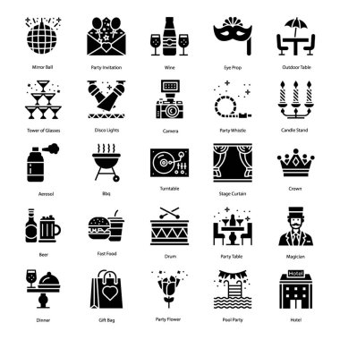 En iyi parti öğelerisağlam simgeleri ayarlayın ve bu yaratıcı tasarlanmış görseller tadını çıkarın. Editable kalite benzersiz ve sizin için layık. İlgili alanlarda kullanmak için kapmak. 