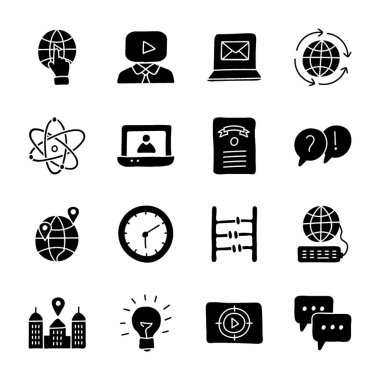 Burada 60 simgeden oluşan bir e-öğrenme paketi. Benzersiz görseller ile editable simgeler kapmak için mükemmel bir açılan.