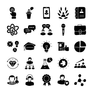 Liderlik glyph simgeleri, düz simgeleri editable şeklinde olan paketi. Eğer ilgili yaklaşan projeler herhangi bir tür varsa bu paketi kapmak