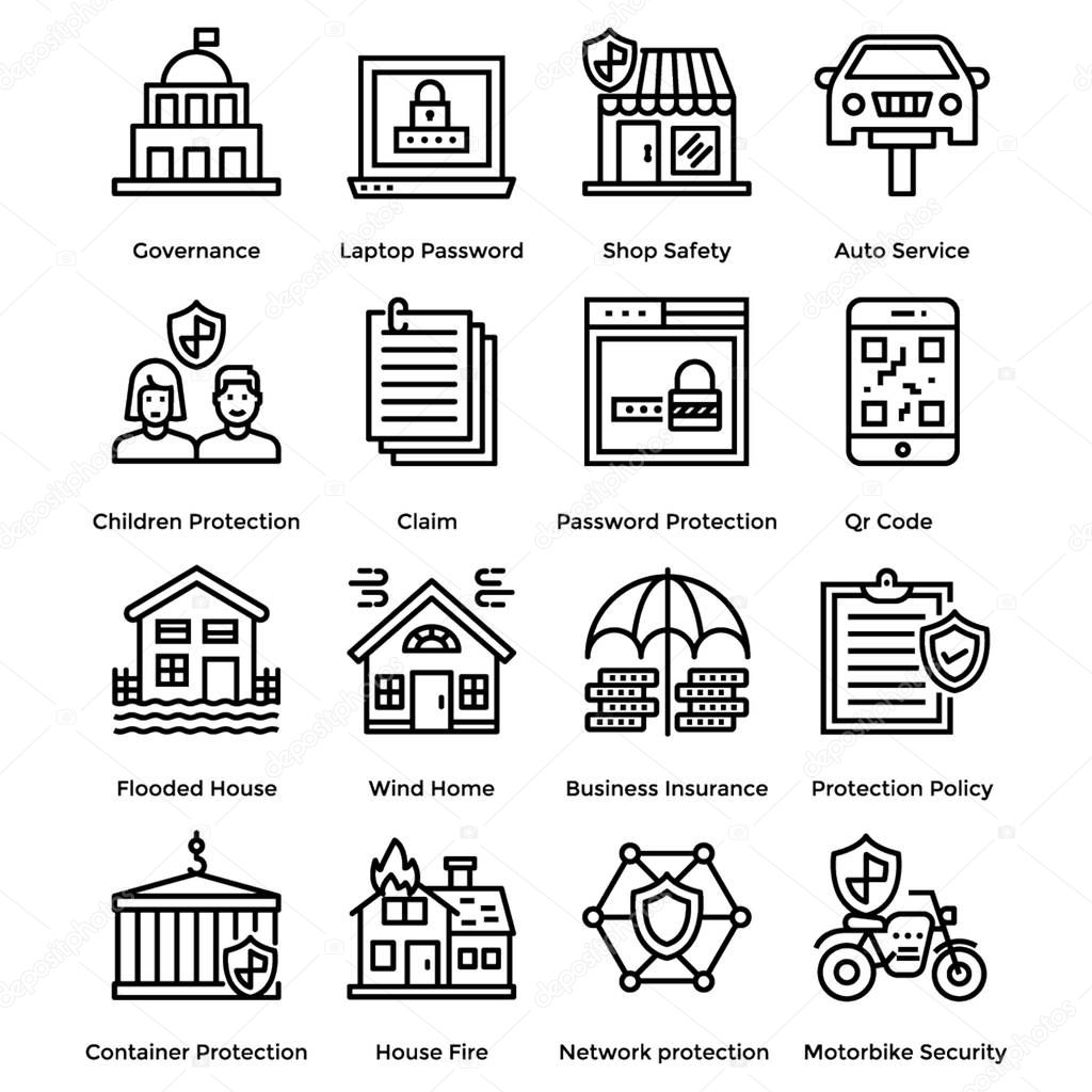 Protection line icons set is here for your upcoming design project. Editable vectors are easy to use. If you will hold this set it will be worthy for your assignment. 