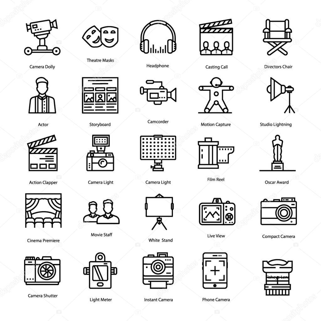 Here is a pack of video production icons, creatively designed elements are easy to use. Grab to get better response.
