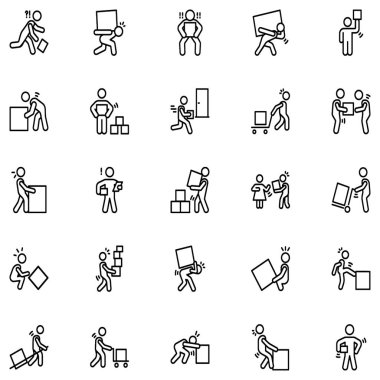 Çizgi tasarımında ayarlanan lojistik simgeleri burada. Tüm simgeler son derece ihtiyaçlarınızı karşılamak için özelleştirilmiştir. Tamamen editable ve indirmek kolay.