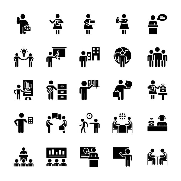 Пакет икон для деловых людей находится здесь в солидном дизайне. Творчески сконструированные элементы легко поддаются ремонту и эксплуатации
. 
