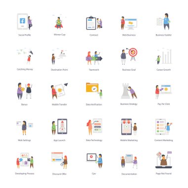 Burada web hosting simgeleri paketi ile geliyor. Bu görselleri buna göre düzenleyebilirsiniz. İndirme keyfini çıkarın.