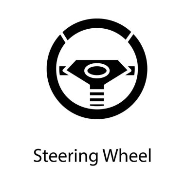 Glyph tasarımında araba direksiyon simgesi