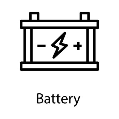 Pil satır simgesi tasarım 