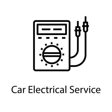 Araba elektrik servis hattı vektör tasarımı 