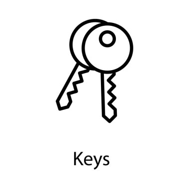 Araç anahtar çizgisi tasarım vektörü 