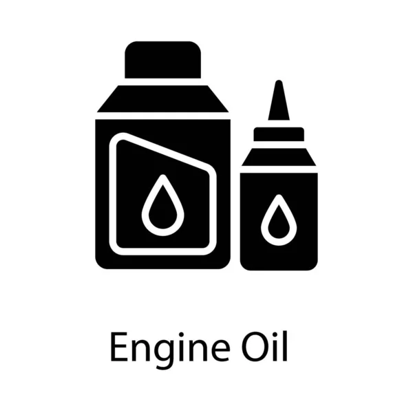 Mobil Yağ Glyph Tasarım Simgesi — Stok Vektör