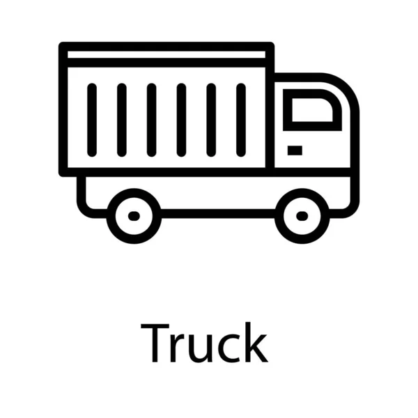 Конструкція Лінії Значка Вантажного Автомобіля — стоковий вектор