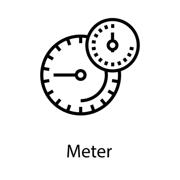 Auto Meter Icoon Lijn Ontwerp — Stockvector