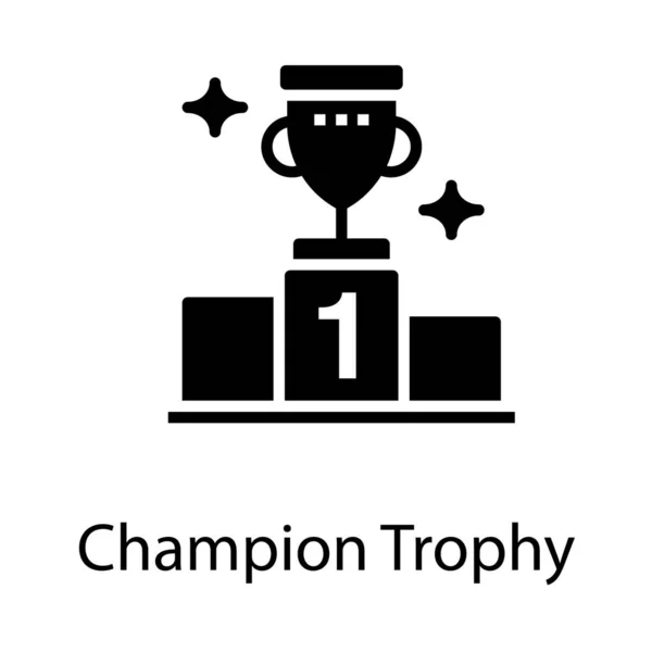 Campeón Trofeo Icono Símbolo Logro — Vector de stock