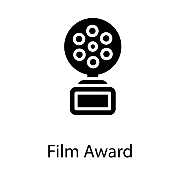 Ikona Nagrody Filmowej Wypełniony Projekt — Wektor stockowy