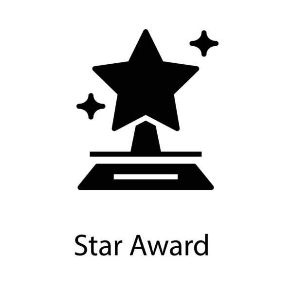 Estrella Cristal Icono Premio Símbolo Logro — Vector de stock