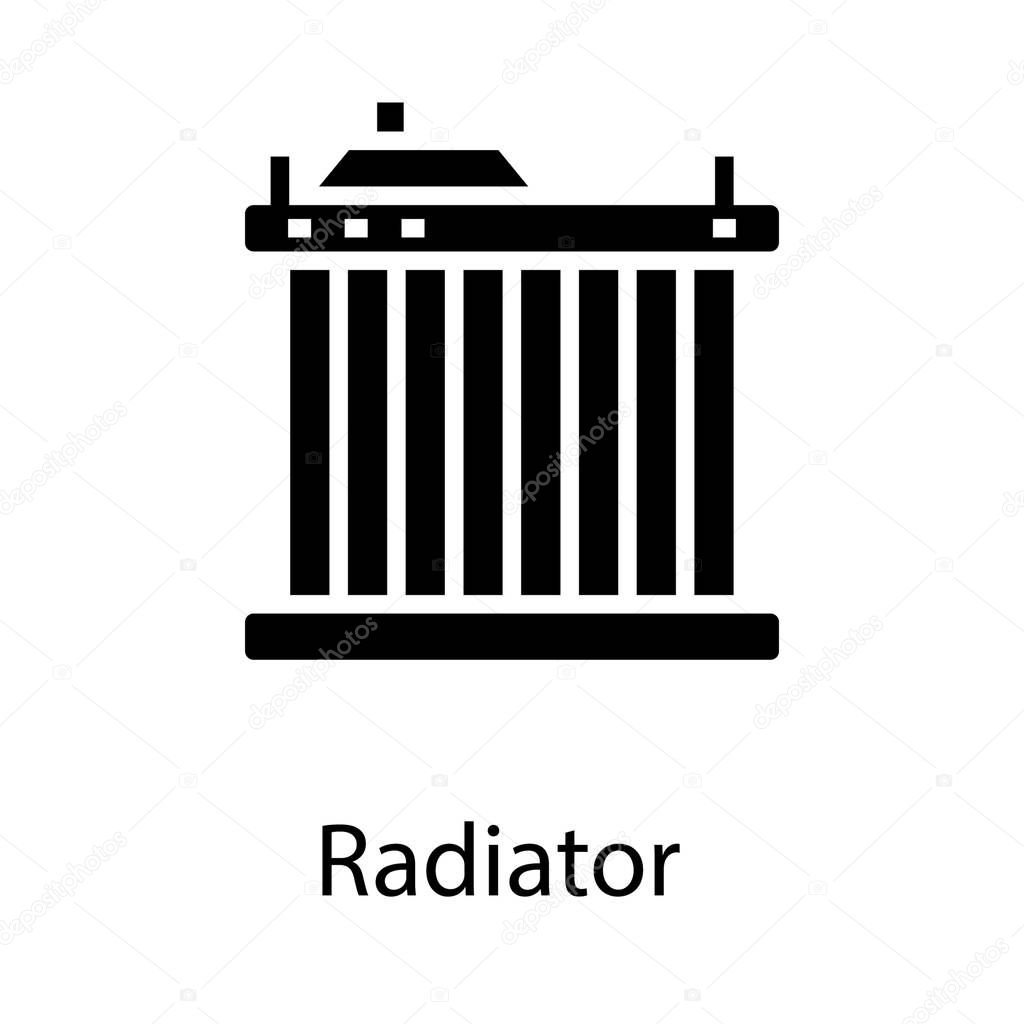 Radiator icon in solid design
