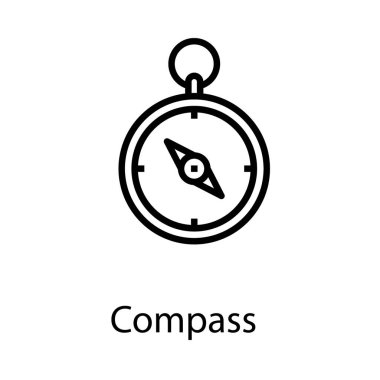Çizgi pusulası gül vektör tasarımı 