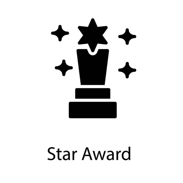 Σύμβολο Επιτυχίας Εικονίδιο Βραβείου Γυαλιού Αστεριού — Διανυσματικό Αρχείο