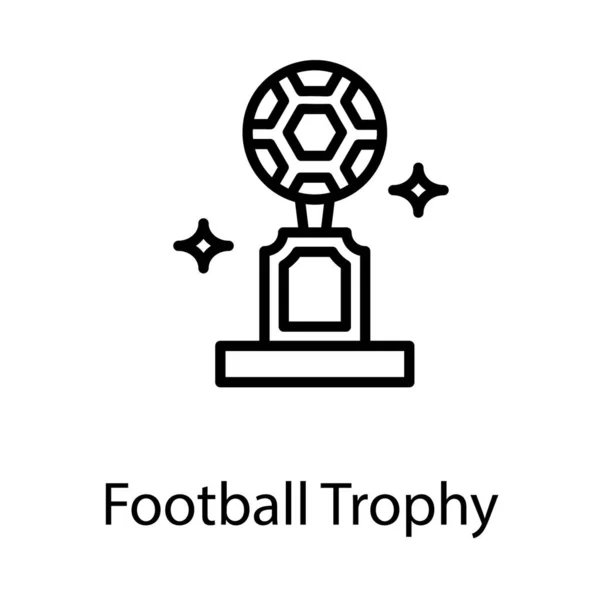 Diseño Vector Línea Premio Fútbol — Archivo Imágenes Vectoriales