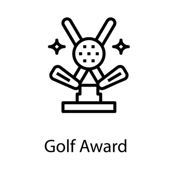 Progettazione Vettoriale Linea Del Premio Golf — Vettoriale Stock