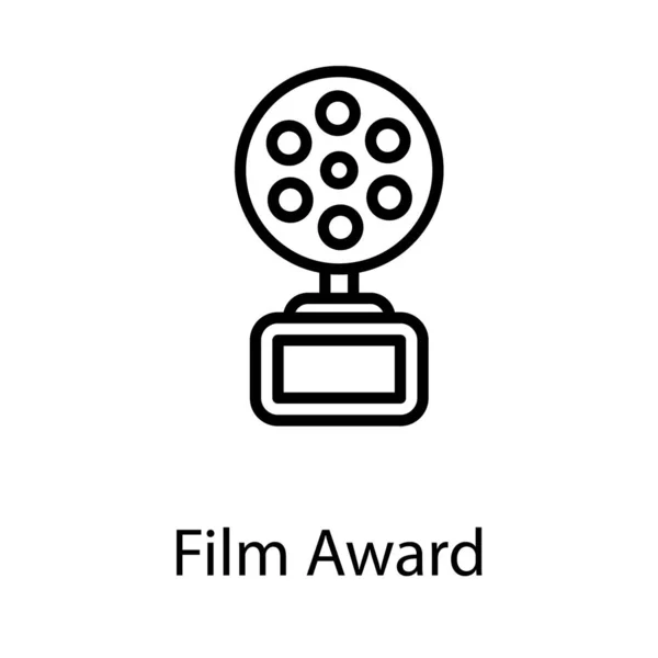 Diseño Línea Icono Premio Película — Vector de stock