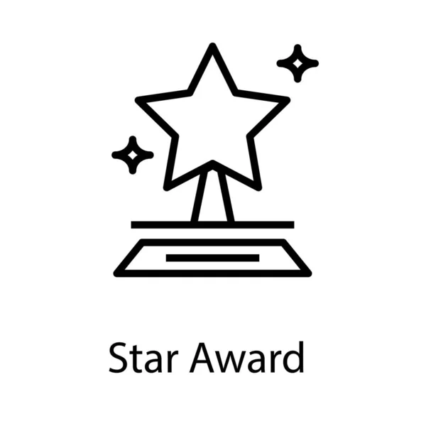 Estrella Cristal Icono Premio Símbolo Logro — Vector de stock